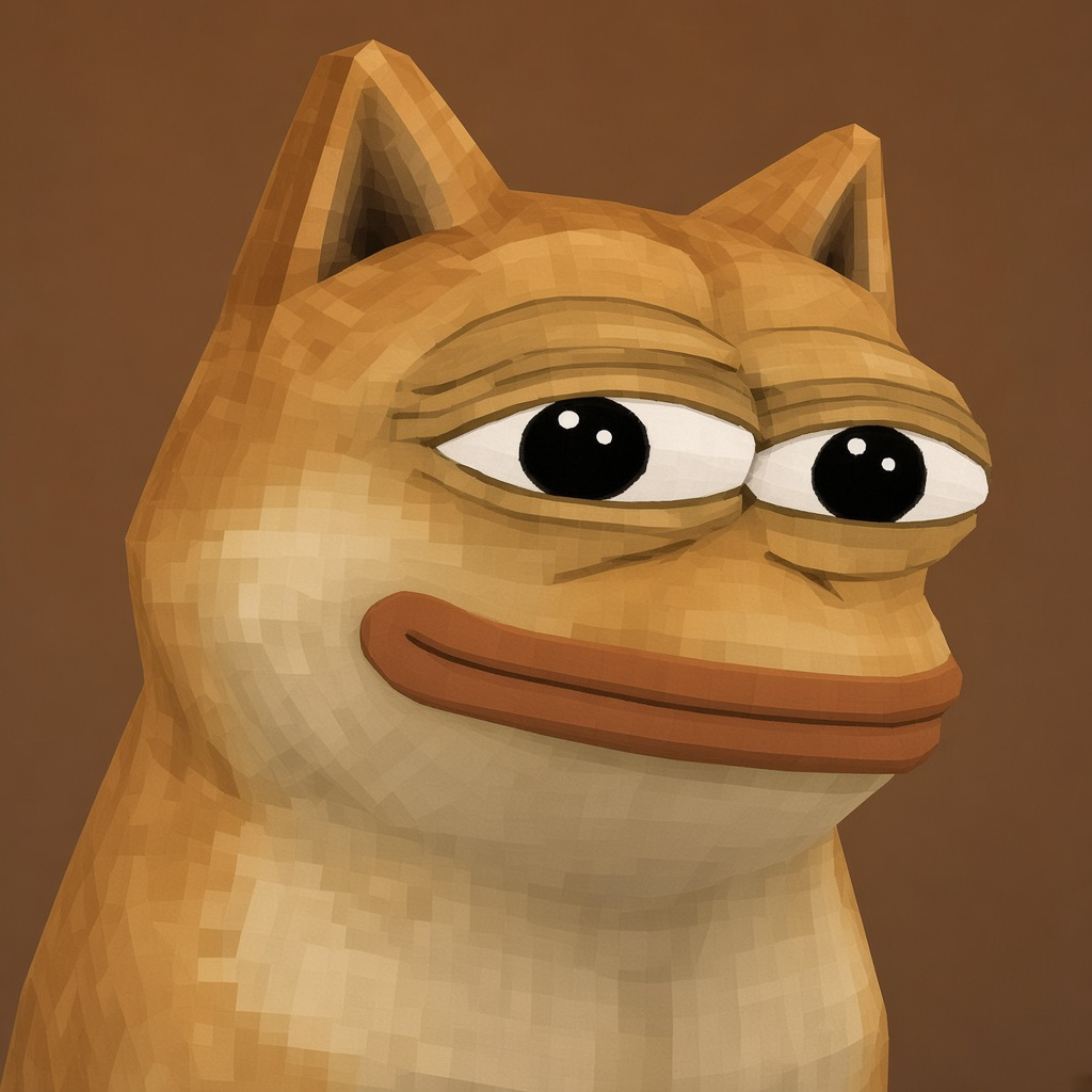 Doge Pepe with a knowing look