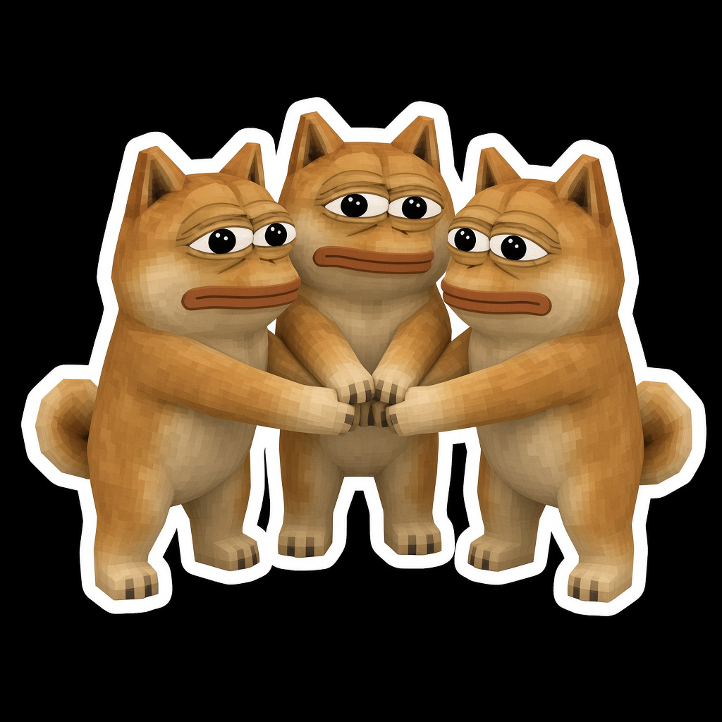 Doge Pepe community standing together